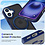 Ntech Hoesje Geschikt voor iPhone 16 Plus Magsafe hoesje - hard backcover - Magnetische Standaard - Ringhouder - Mat Transparant / Blauw