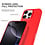 Ntech Hoesje Geschikt voor iPhone 16 Pro Max – Zacht siliconen liquid backcover met 2x screenprotectors gehard glas en 1x lens protector – Rood