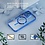 Ntech Hoesje Geschikt voor iPhone 16 Pro Max Magsafe hoes - Lens beschermer – backcover – Transparant/Blauw