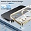 Ntech Hoesje Geschikt voor iPhone 16 Plus Magsafe hoes - Lens beschermer – backcover – Transparant/Goud