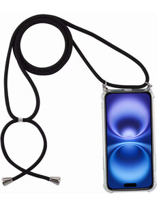 Ntech Hoesje met koord Geschikt voor iPhone 16 Transparant Shockproof