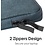 Ntech Hoes Geschikt voor Macbook Air M3 hoes Sleeve Spatwater proof Navy - Macbook Air 13.6 inch Hoes 2024 2022  met handvat & ruimte voor accessoires