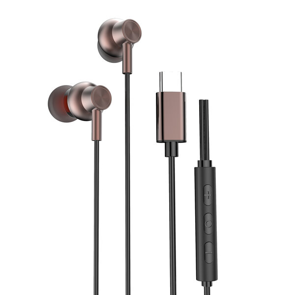 oTronica Oortjes met Draad USB C aanlsuiting Zwart 729 - Oortjes met Draad en Microfoon - In-Ear Oordopjes met Draad - Bedrade Oortjes