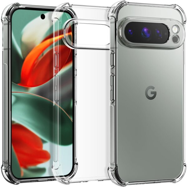 Ntech Hoesje Geschikt voor Google Pixel 9 Pro XL silicone hoesje Transparant - Shockproof Case