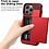 Ntech  Hoesje Geschikt voor iPhone 15 Pro Max Hoesje Rood - shockproof Backcover met pasjeshouder  - Ruimte voor 2 pasjes