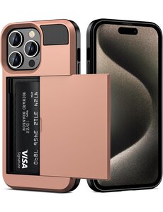 Ntech Hoesje Geschikt voor iPhone 15 Pro Hoesje Rose Goud