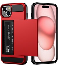 Ntech Hoesje Geschikt voor iPhone 15 Hoesje Rood