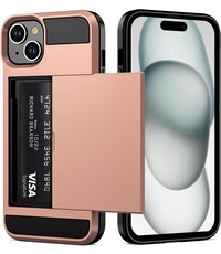 Ntech Hoesje Geschikt voor iPhone 15 Plus Hoesje Rose Goud