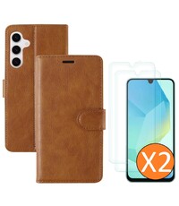 Ntech Hoesje geschikt voor Samsung Galaxy A16 4G / 5G hoesje Bruin