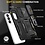 Ntech Hoesje Geschikt voor Samsung Galaxy S24 FE hoesje backcover Zwart met Met Draaibare Ring Houder en camera bescherming - Galaxy S24 FE Screenprotector - 2 stuks