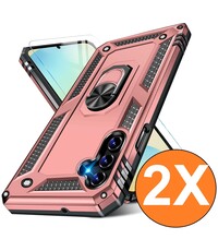 Ntech Hoesje Geschikt voor Samsung Galaxy S24 FE Hoesje Rose Goud