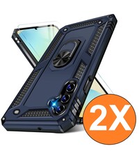 Ntech Hoesje Geschikt voor Samsung Galaxy S24 FE Hoesje Blauw