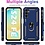 Ntech Hoesje Geschikt voor Samsung Galaxy S24 FE Hoesje Blauw Anti-Shock Hybrid Armor hoesje Met Draaibare Ring Houder - Samsung S24 FE Screenprotector 2 pack