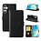 Ntech Hoesje geschikt voor Samsung Galaxy A16 4G / 5G hoesje Zwart pasjeshouder telefoon hoes - Met screenprotector tempered glass voor Galaxy A16 4G / 5G - 2x