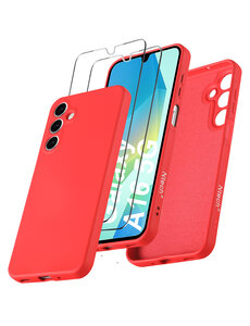 Ntech Hoesje geschikt voor Samsung Galaxy A16 4G / 5G Hoesje siliconen Rood