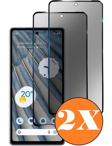 Ntech Privacy Geschikt voor Google Pixel 7A screenprotector Privacy glass