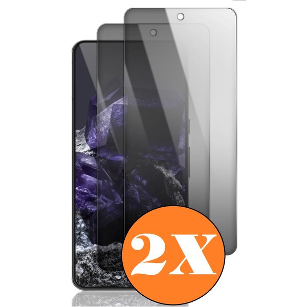 Ntech Privacy Geschikt voor Google Pixel 8 screenprotector Privacy glass - 2 Stuks - Full screen protector tempered glass Google Pixel 8