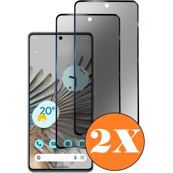 Ntech Privacy Geschikt voor Google Pixel 7 Pro screenprotector Privacy glass - 2 Stuks - Full screen protector tempered glass Google Pixel 7 Pro