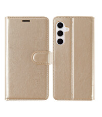 Ntech Samsung Galaxy A16 Hoesje met Pasjeshouder – bookcase Portemonnee – Goud