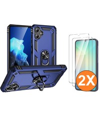 Ntech Hoesje Geschikt voor Samsung Galaxy A06 Hoesje Donker Blauw