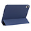 Ntech Tablet Hoes geschikt voor iPad Mini 7 (A17 Pro 2024) hoes Donker Blauw  soft Silicone smart cover - Trifold Hoes geschikt voor iPad Mini 2024 / Mini 6 hoes Triold Bookcase