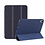 Ntech Tablet Hoes geschikt voor iPad Mini 7 (A17 Pro 2024) hoes Donker Blauw  soft Silicone smart cover - Trifold Hoes geschikt voor iPad Mini 2024 / Mini 6 hoes Triold Bookcase