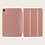 Ntech Tablet Hoes geschikt voor iPad Mini 7 (A17 Pro 2024) hoes Rose Goud soft Silicone smart cover - Trifold Hoes geschikt voor iPad Mini 2024 / Mini 6 hoes Triold Bookcase