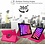 Ntech Tablet Hoes geschikt voor iPad Mini 7 (A17 Pro 2024) hoes 360° draaibare Bookcase - Pink