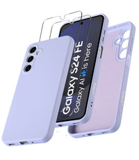 Ntech Hoesje geschikt voor Samsung Galaxy S24 FE Hoesje siliconen Lila