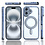 Ntech Hoesje Geschikt voor iPhone 16 Plus Magsafe hoes Lens beschermer Blauw – Luxe bling sprankelende diamant backcover