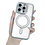 Ntech Hoesje Geschikt voor iPhone 16 Pro Magsafe hoes Lens beschermer Zliver – Luxe bling sprankelende diamant backcover
