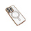 Ntech Hoesje Geschikt voor iPhone 16 Pro Magsafe hoes Lens beschermer Goud – Luxe bling sprankelende diamant backcover