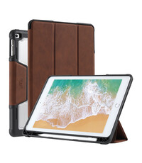 Ntech Tablet Hoes Geschikt voor iPad Hoes 5e, 6e, Air 1e, Air 2e Generatie - 9.7 inch (2017/2018) Smart Case Bruin