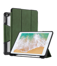 Ntech Tablet Hoes Geschikt voor iPad Hoes 5e, 6e, Air 1e, Air 2e Generatie - 9.7 inch (2017/2018) Smart Case Groen