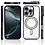 Ntech Hoesje Geschikt voor iPhone 16 Pro Max Magsafe hoes Lens beschermer Zwart – Luxe bling sprankelende diamant backcover