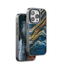 Ntech Telefoonhoesje Geschikt voor iPhone 15 Pro Max hoesje Marmeren Hoes Groen