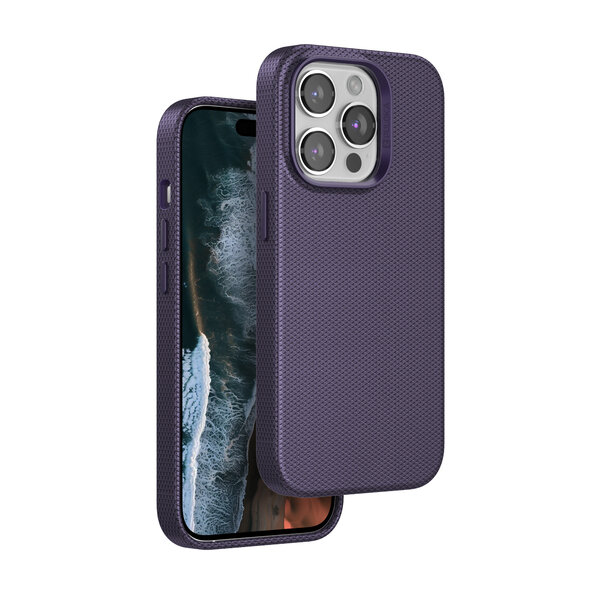 Ntech Hoesje Geschikt voor iPhone 15 Pro Rugged hoesje Paars - Duurzaam en Heavy Duty Beschermhoes voor Optimale Bescherming