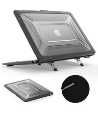 Ntech Hoes Geschikt voor MacBook Air 15 inch Hoes M4 M3 M2 2025 2024 2023  Hoes Zwart