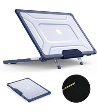 Ntech Hoes Geschikt voor MacBook Air 15 inch Case M4 M3 M2 2025 2024 2023 Hoes Blauw