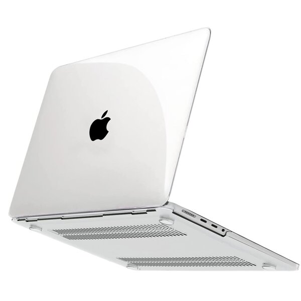 Ntech Hoes Geschikt voor MacBook Pro 14 inch Hard Case 2024 2023 2022 2021 - Hoes Geschikt voor Macbook Pro 14 hoes / Hoes Geschikt voor Macbook Pro 14 hard hoes M4 A3112 A3185 A3401 M3 A2918 A2992 M2 A2779 M1 A2442 - Laptop Cover Ntech - Transparant Clear