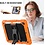 Ntech Tablet Hoes Geschikt Voor iPad Hoes 9/8/7 Generatie Oranje - iPad 9 10.2 (2021) hoes hoes Shockproof  - iPad 2020 hoes met Screen Protector en Stand