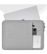 Ntech Hoes Geschikt voor MacBook Pro 14 Inch (2021-2024) Hoes hoes Sleeve Spatwater proof Grijs