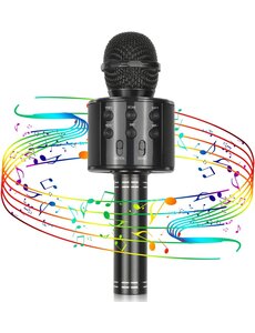 Ntech Karaoke Microfoon met Bluetooth en Echo Effect  Zwart