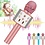 Ntech Karaoke Microfoon met Bluetooth en Echo Effect  Rose Goud - Karaoke Set voor Volwassenen  Speaker en Lichteffecten - Stemvervormer