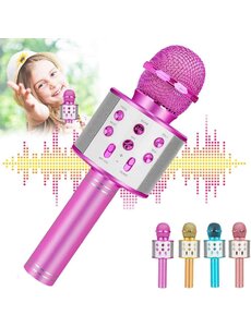 Ntech Karaoke Microfoon met Bluetooth en Echo Effect Roze