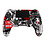 Ntech Ntech PS4 Controller Geschikt voor PS4 en PS3 - PS4 controller Draadloos Skull Rood - Audio Jack Input - Touch Sensor - Dual Trilmotoren Draadloze Controller