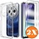 Ntech Hoesje Geschikt Voor Redmi 14C 4G/Redmi A4 Hoesje transparant Anti Shock silicone Hoesje Geschikt Voor Redmi 14C 4G / Poco C75 Screenprotector Glazen 2 pack