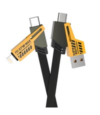 Ntech USB C naar USB C Snellaadkabel - 4 in 1 usb c kabel 65W - usb-c naar lightning kabel