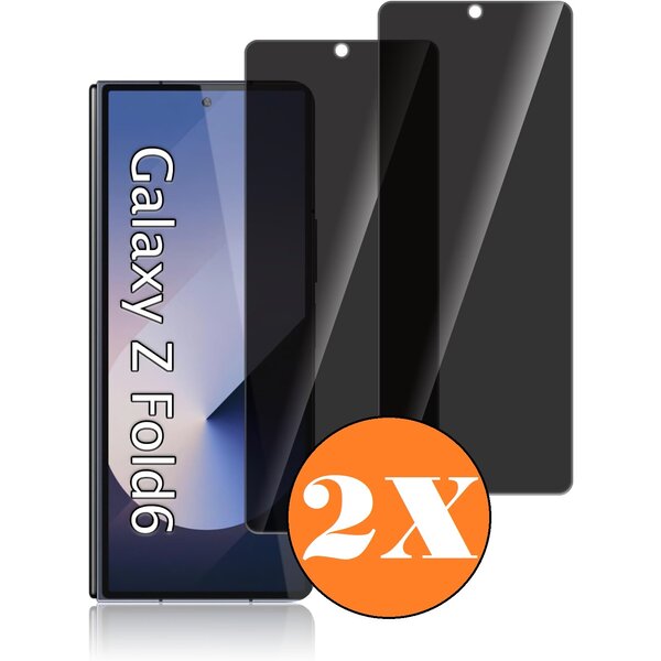 Ntech Screenprotector Geschikt voor Samsung Z Fold 6 Privacy screenprotector 2 Stuks / Samsung Galaxy Z Fold 6 screenprotector Privacy  -  Full screen protector tempered glass - gehard glas Geschikt voor Fold 6