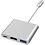 Ntech USB C naar HDMI Adapter - Type C HDMI Adapter 3 in1, met USB 3.0/Type C PD Oplaadpoort USB C Hub -Geschikt voor Macbook Pro /M2/ M3/ M4 Air / Windows / Universeel - Ntech